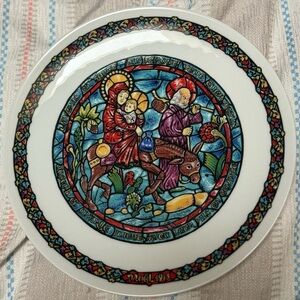 Stained Glass Style Decorative Plate - an original made by the artist/company.
